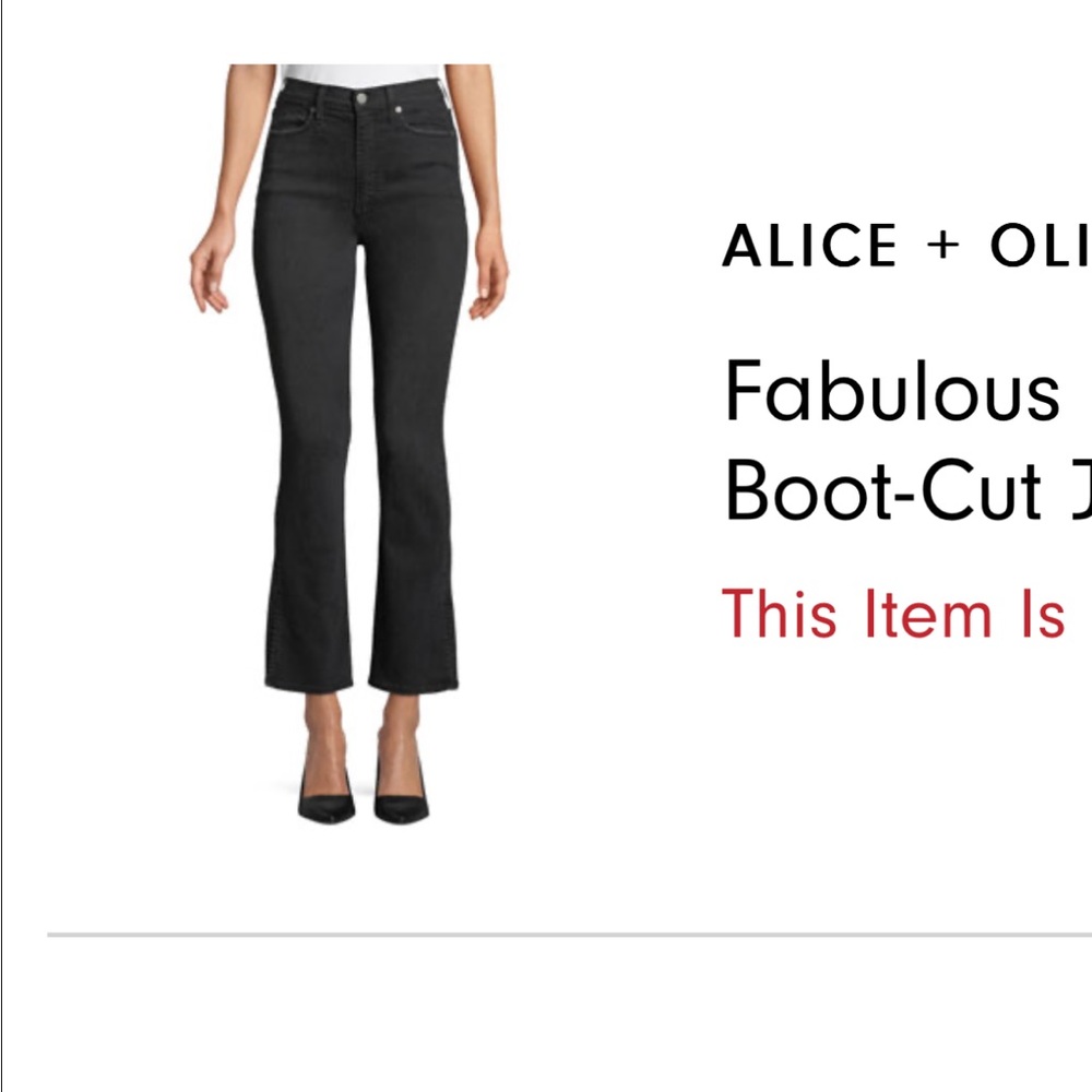 Amazing Alice & Olivia slit flare jeans